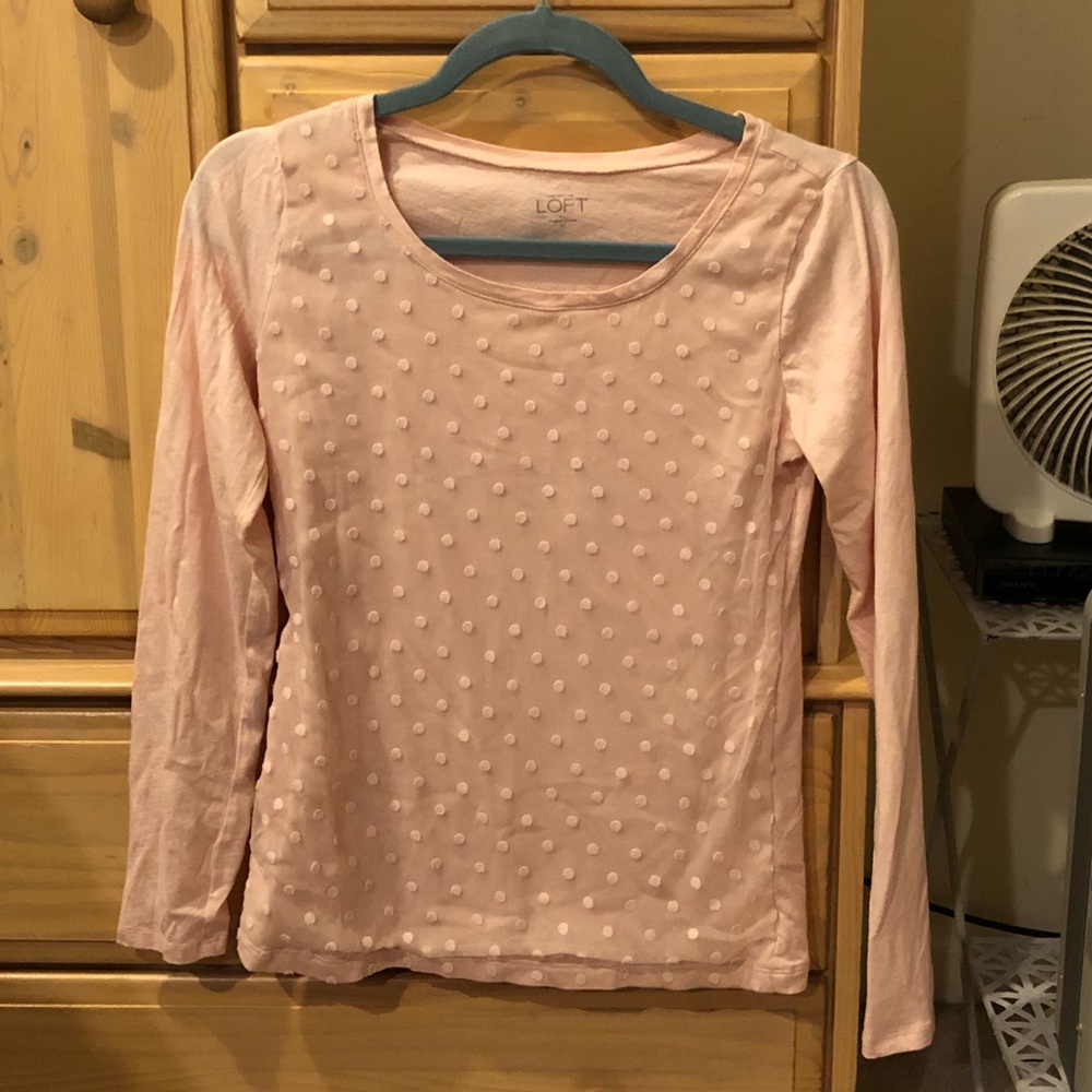 LOFT Blush long sleeve top